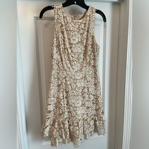 Altar’d State Lace Mini dress in cream. Size medium.